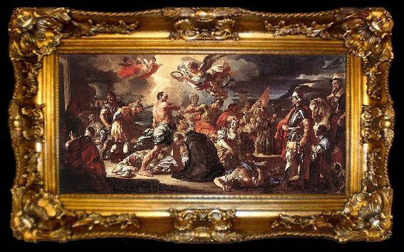 framed  Francesco Solimena The Martyrdom of Sts Placidus and Flavia, ta009-2